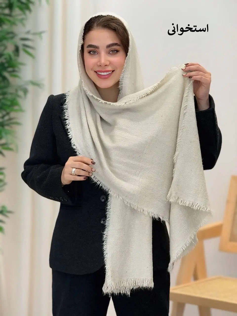 3635-شال اورجینال پولکی